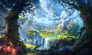 Floating Islands Wallpaper