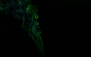 Floating Neon Green Smoke Wallpaper
