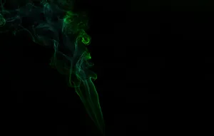 Floating Neon Green Smoke Wallpaper