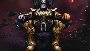 Floating Space Throne Thanos Wallpaper