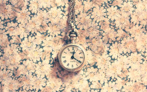 Floral Aesthetic Pocket Watch Wallpaper