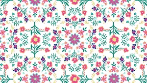 Floral Bohemian Aesthetic Pattern Wallpaper