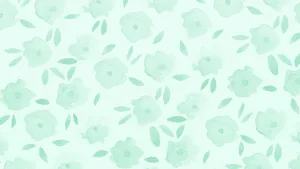 Floral Sage Green Aesthetic Wallpaper