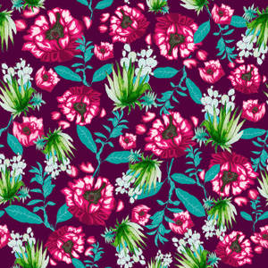 Floral Textured Pattern Wallpaper