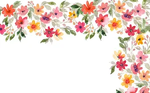 Floral Watercolor Art Wallpaper