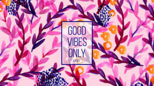 Floral Watercolor Good Vibe Graphic Art Wallpaper