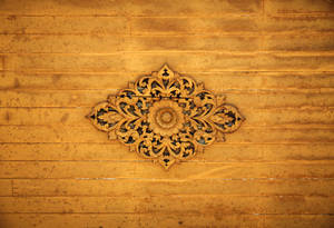 Floral Wood Carving From Yangon Wallpaper