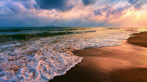 Florida Beach Spectacular Ocean Waves Wallpaper