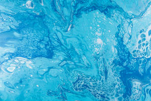 Fluid Paint Blue Abstract Wallpaper
