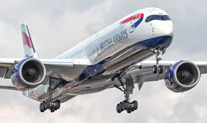 Flying Airbus A350 From British Airways Wallpaper
