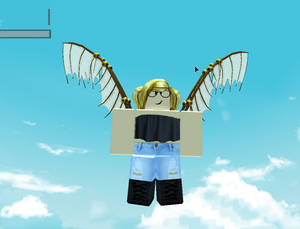 Flying Avatar Of Roblox Wallpaper