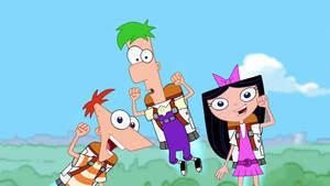 Flying Phineas And Ferb With Isabella Wallpaper