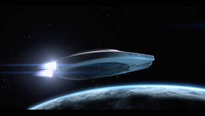Flying Saucer In Lost In Space Wallpaper