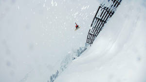 Flying Through Snowboarding Wallpaper