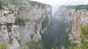 Foggy Canyon In Brazil Wallpaper