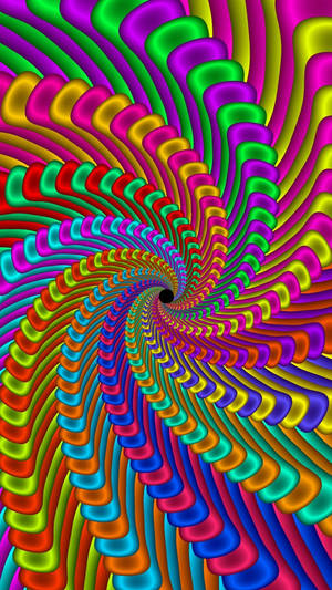 Follow The Spiral To The Heart Of Mind-bending Color Wallpaper