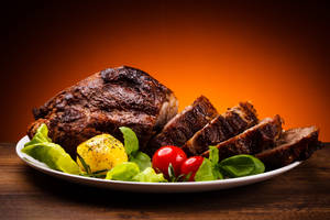 Food Steak And Vegetables Wallpaper