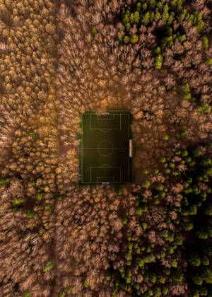 Football Field Aerial Wallpaper