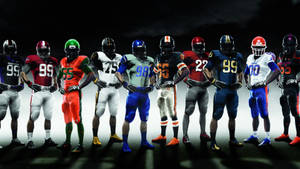 Football Players From Sports Different Teams Wallpaper