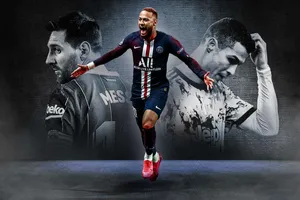 Football Superstars Messi And Neymar Teaming Up To Score. Wallpaper