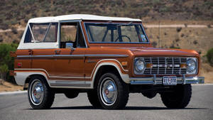 Ford Bronco Metallic Orange Paint Wallpaper