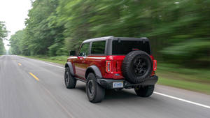 Ford Bronco Red And Matte Black Wallpaper