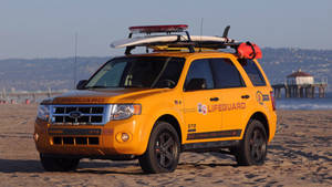 Ford Escape Lifeguard Beach Emergency Car Wallpaper