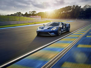 Ford In Race Track Wallpaper