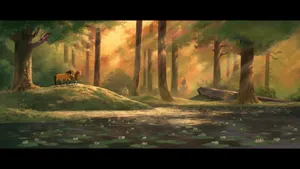 Forest Scene In Spirit Stallion Of The Cimarron Wallpaper