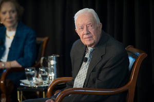 Former U.s. President Jimmy Carter At A Formal Event Wallpaper