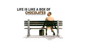 Forrest Gump Poster With Quote Wallpaper