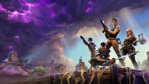 Fortnite 2560x1440 Against Zombies Wallpaper