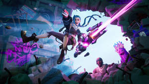 Fortnite 2560x1440 Arcane Jinx Skin Wallpaper