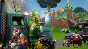 Fortnite 2560x1440 Trucks Battle Wallpaper