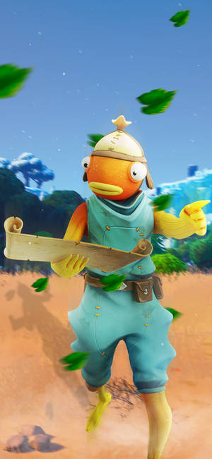 Fortnite Adventure With Fishstick - Dive Into The Battle Royale Excitement Wallpaper