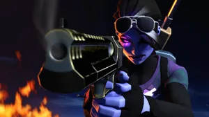 Fortnite Dark Bomber Readyfor Action Wallpaper