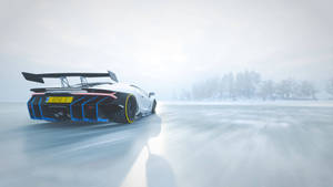 Forza 4 White Lamborghini Wallpaper