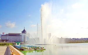 Fountain In Kazan City Wallpaper