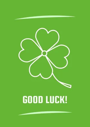 Four Leaf Clover Good Luck Card Wallpaper