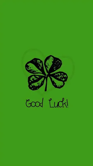 Four Leaf Clover Good Luck Wish Wallpaper