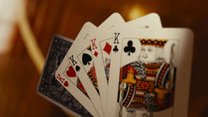 Four Of Kings Playing Cards Wallpaper