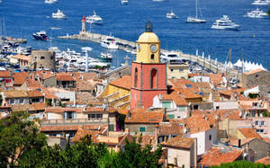 France, Saint-tropez, Building, Coast Wallpaper