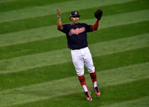 Francisco Lindor Celebratingon Field Wallpaper