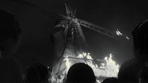 Frankenweenie Burning Windmill Wallpaper