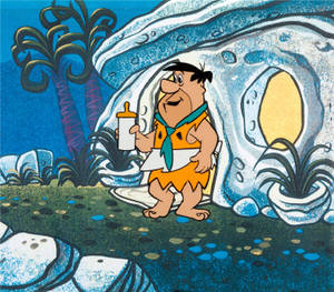 Fred Flintstone Baby Bottle Comic Wallpaper