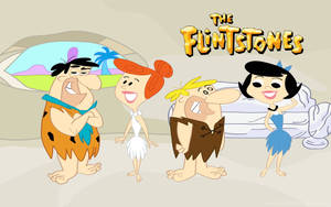 Fred Flintstone Friends Cartoon Cover Wallpaper