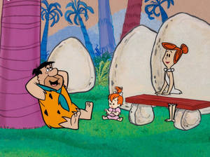Fred Flintstone Swedish Visitors Comic Wallpaper