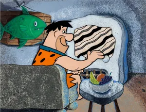 Fred Flintstone Television Comic Art Wallpaper