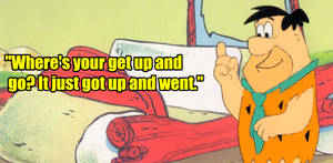 Fred Flintstone With Quote Wallpaper