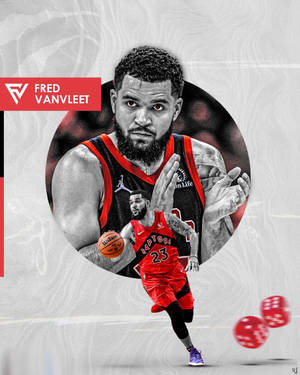 Fred Vanvleet Red And Gray Art Wallpaper